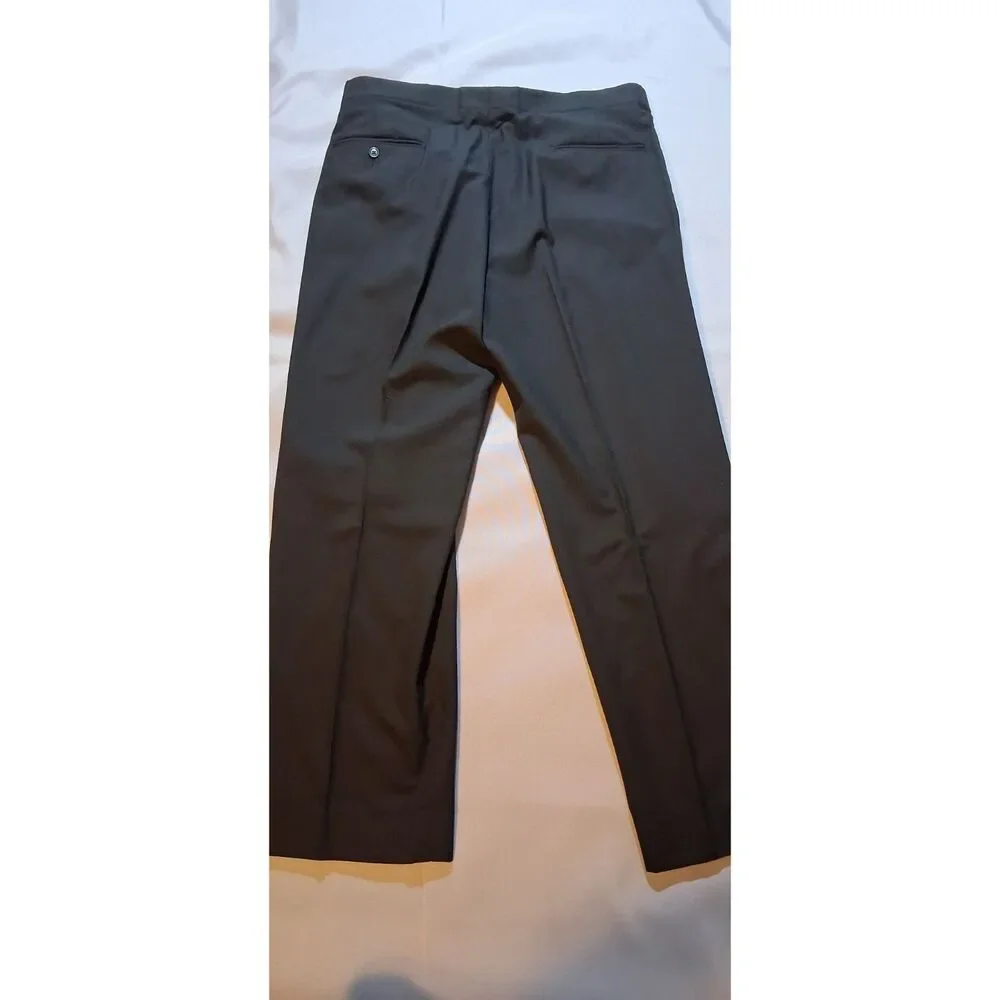 Stafford Mens Black Two-Piece Tuxedo Suit Set 42R Blazer 36x30 Pants Formal
